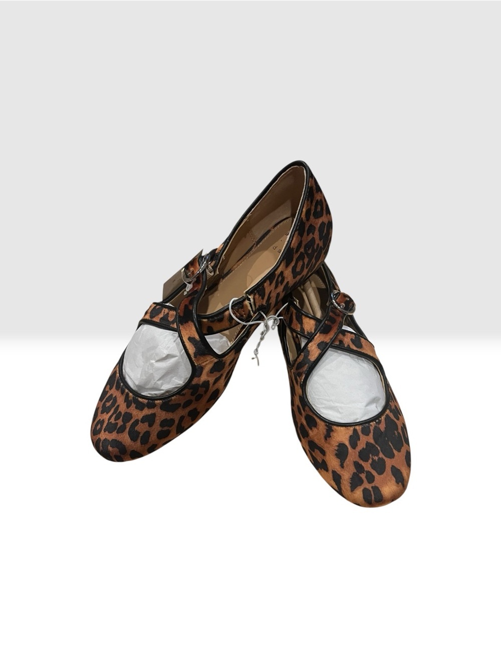 a New Day Tasmin Leopard Print Mary Jane Flats Brown Women’s 6.5 NWT